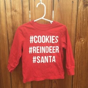 #Cookie #Reindeer #Santa long sleeve shirt